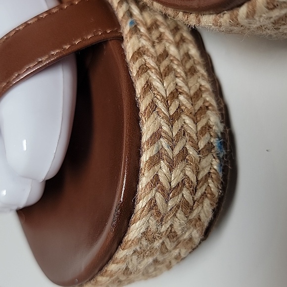 Naturalizer Peridot Espadrille Platform Sandal Shoe Straps Brown Faux‎ Leather 9 - Picture 11 of 16